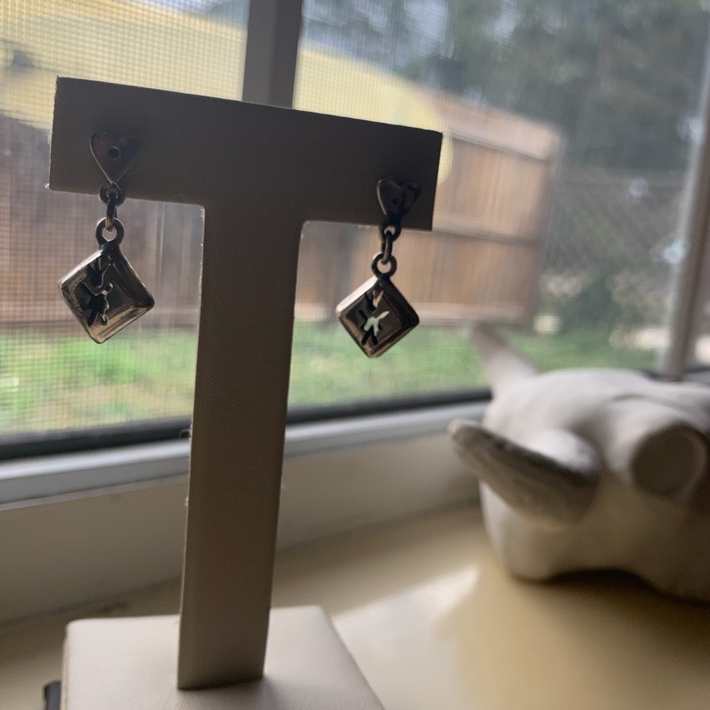 Dancing children sterling silver earrings